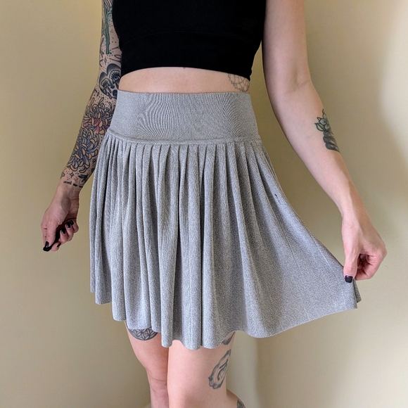 BP Studio for Charivari Vintage Made in Italy Silver Circle Skirt Small - Picture 1 of 7